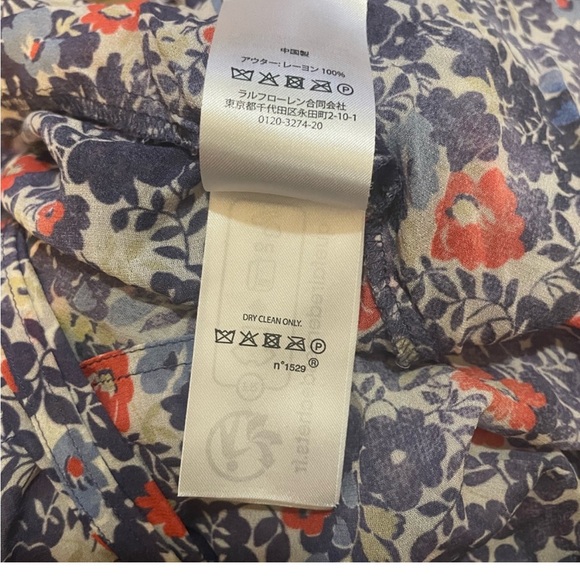 Polo by Ralph Lauren Floral Maxi Dress in Blue and Red - Picture 9 of 10